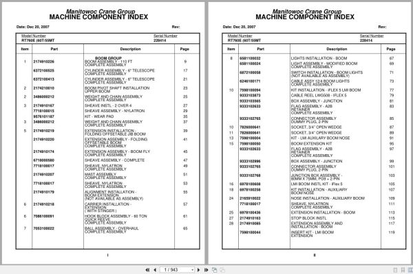 Grove Crane RT760E 228414 Parts Manual 2007 (1)