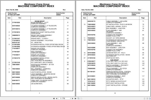 Grove Crane RT760E 228683 Parts Manual 2008 (1)