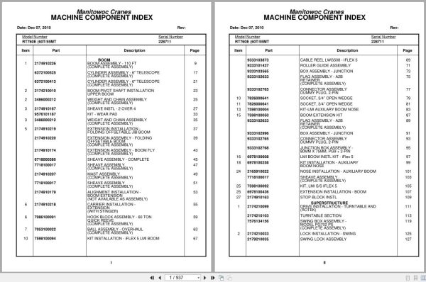 Grove Crane RT760E 228711 Parts Manual 2010 (1)