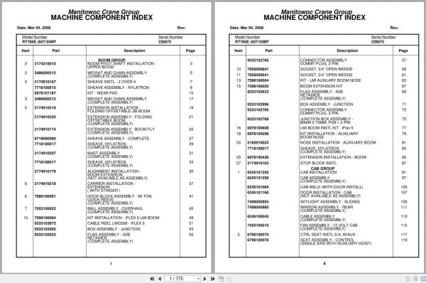 Grove Crane RT760E 228875 Parts Manual 2008 (1)