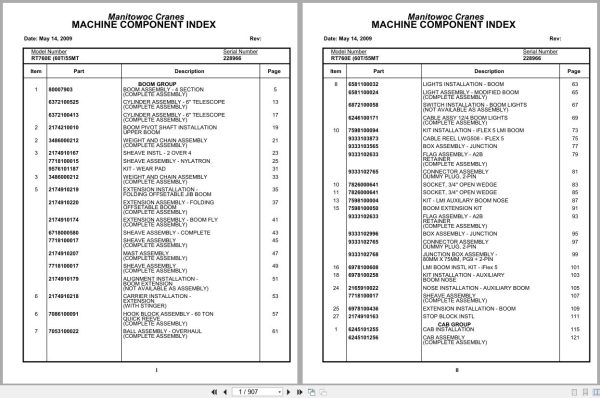 Grove Crane RT760E 228966 Parts Manual 2009 (1)