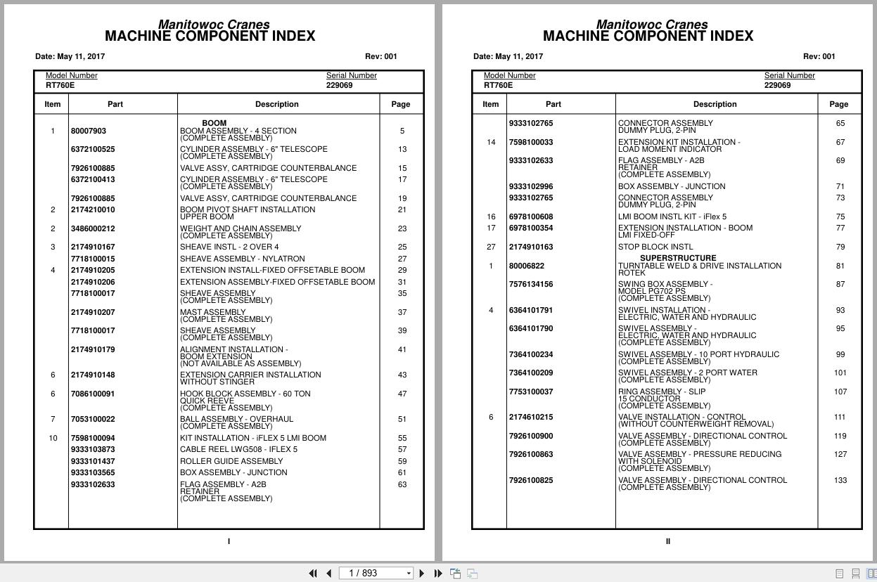 Grove Crane RT760E 229069 Parts Manual 2017 (1)