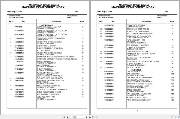 Grove Crane RT760E 229182 Parts Manual 2008 (1)