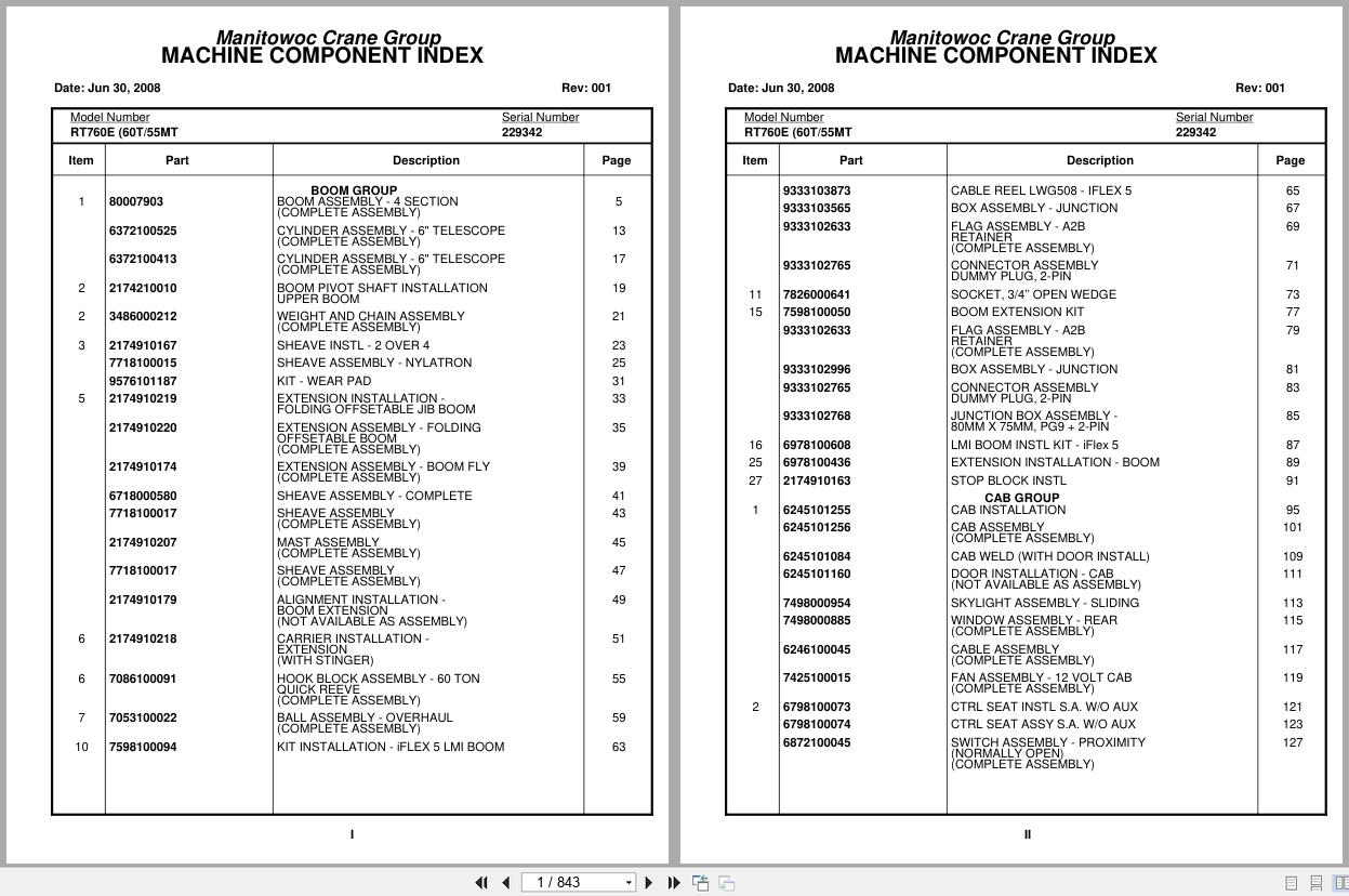Grove Crane RT760E 229342 Parts Manual 2008 (1)