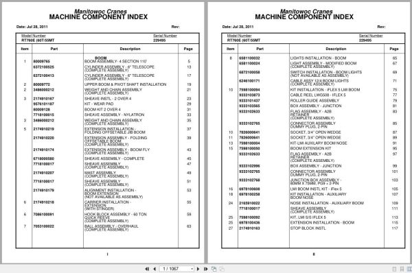 Grove Crane RT760E 229495 Parts Manual 2011 (1)