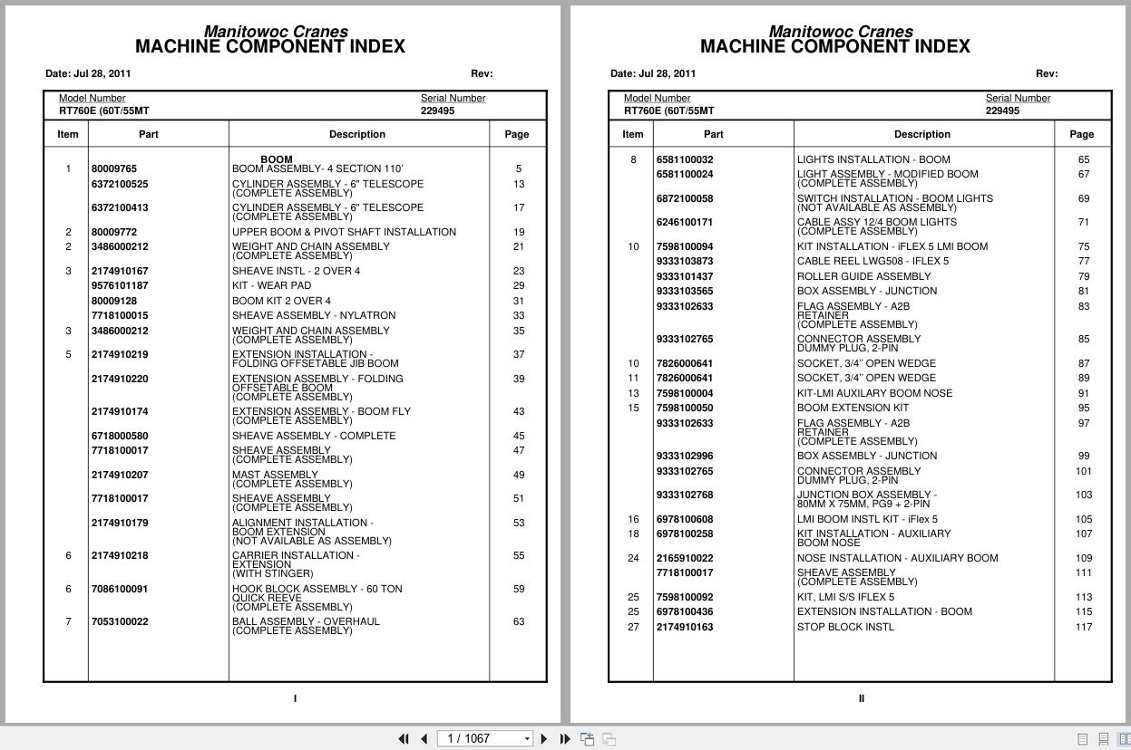 Grove Crane RT760E 229495 Parts Manual 2011 (1)