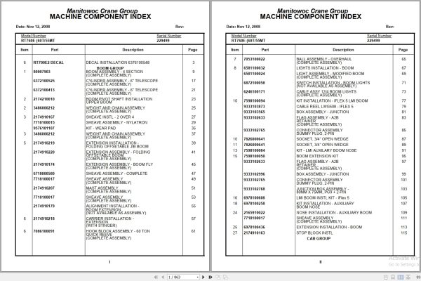 Grove Crane RT760E 229499 Parts Manual 2008 (1)