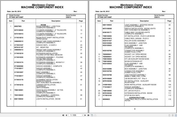 Grove Crane RT760E 229515 Parts Manual 2012 (1)