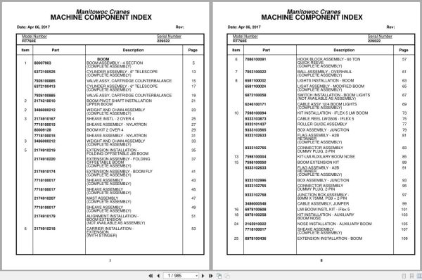 Grove Crane RT760E 229522 Parts Manual 2017 (1)