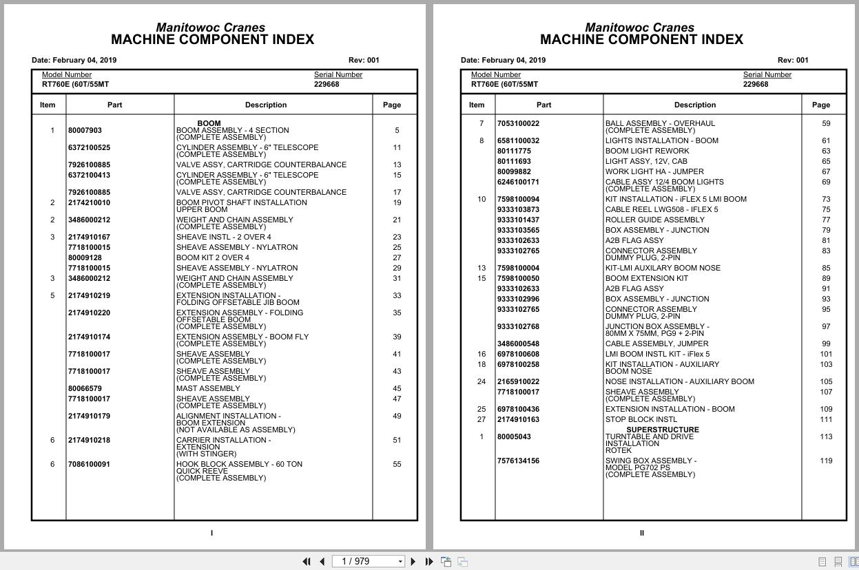 Grove Crane RT760E 229668 Parts Manual 2019 (1)