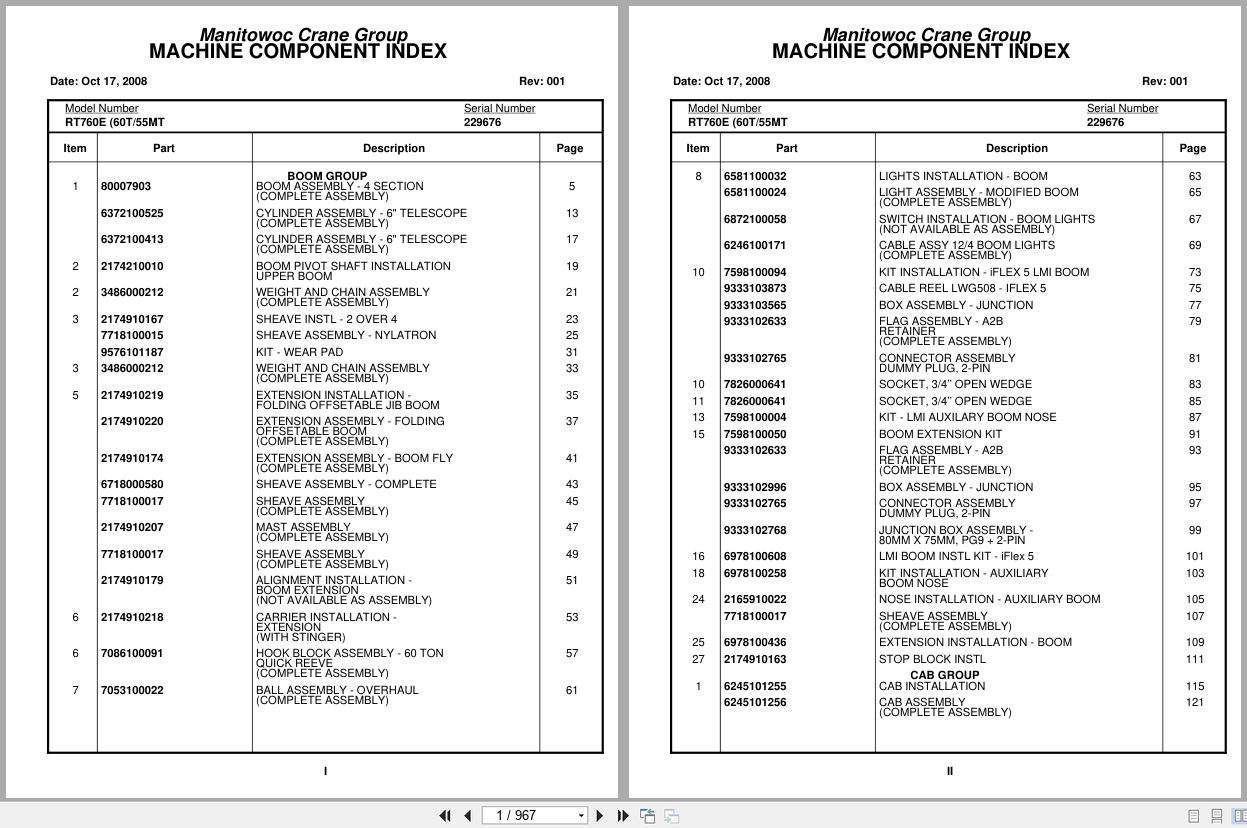 Grove Crane RT760E 229676 Parts Manual 2008 (1)