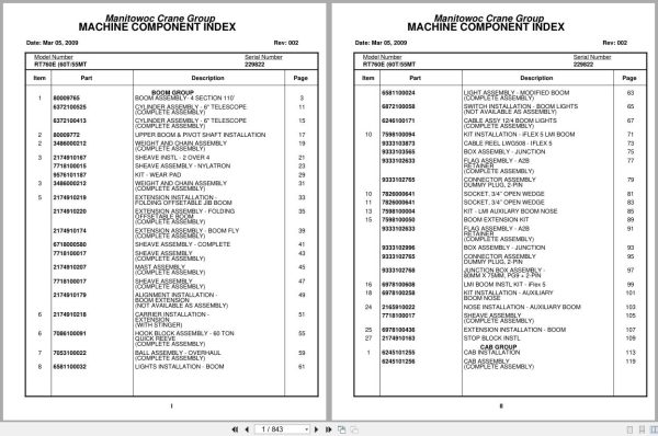 Grove Crane RT760E 229822 Parts Manual 2009 (1)