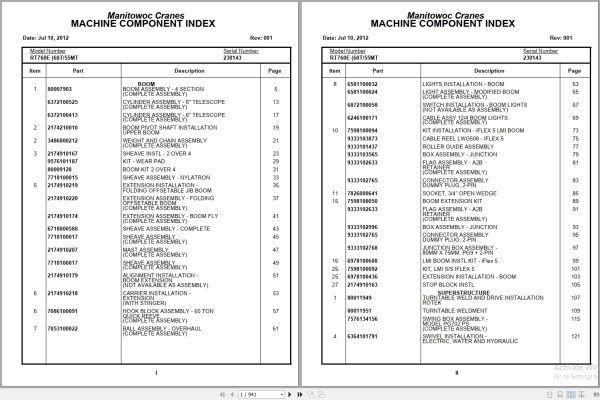 Grove Crane RT760E 230143 Parts Manual 2012 (1)