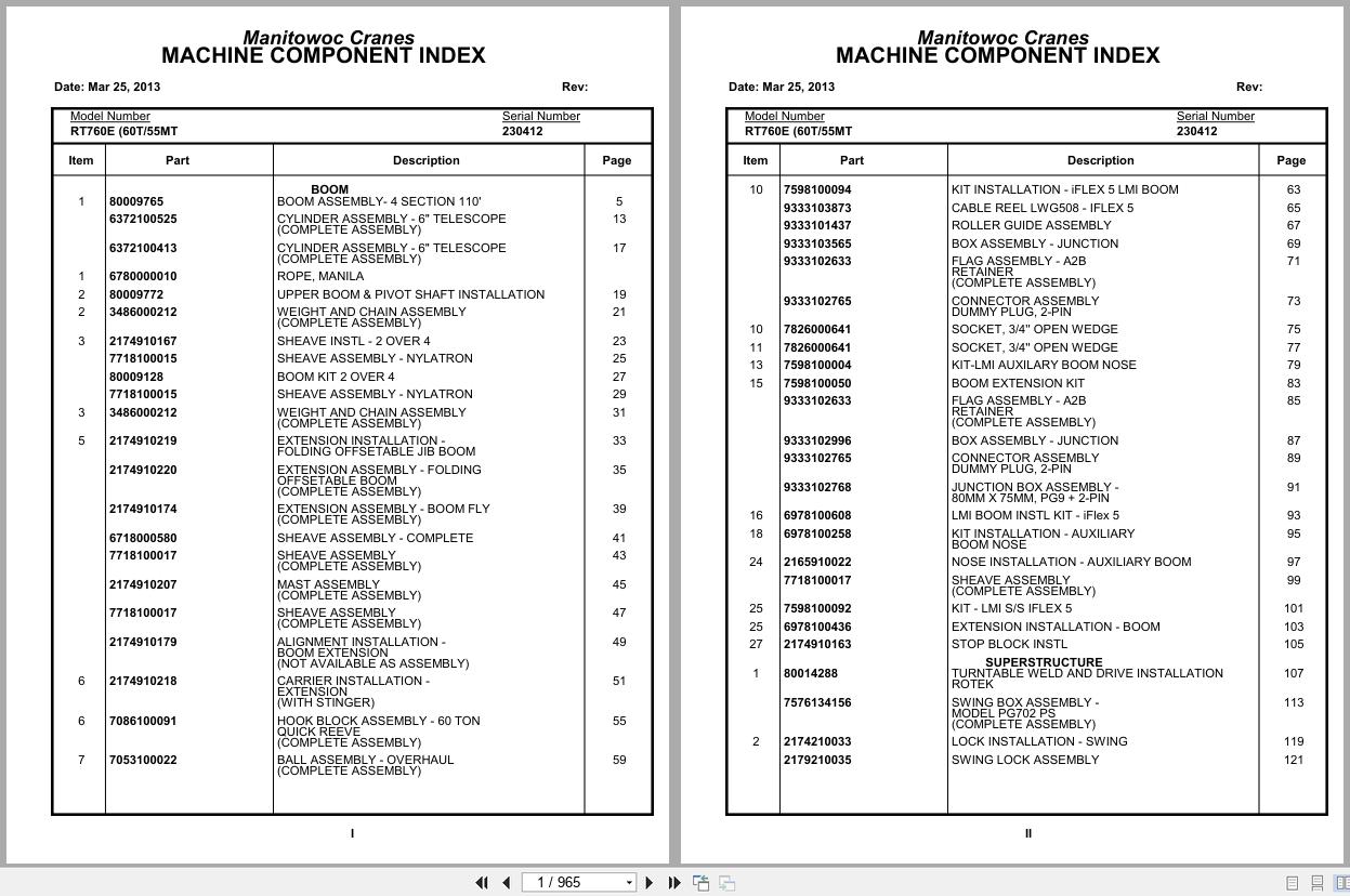 Grove Crane RT760E 230412 Parts Manual 2013 (1)