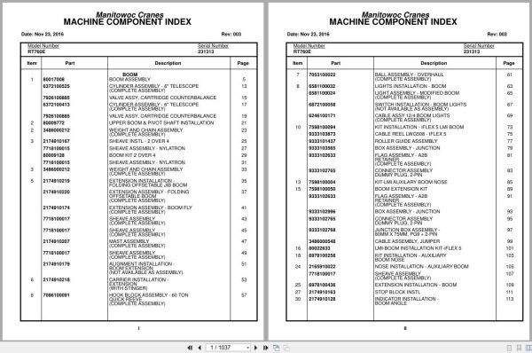 Grove Crane RT760E 231313 Parts Manual 2016 (1)