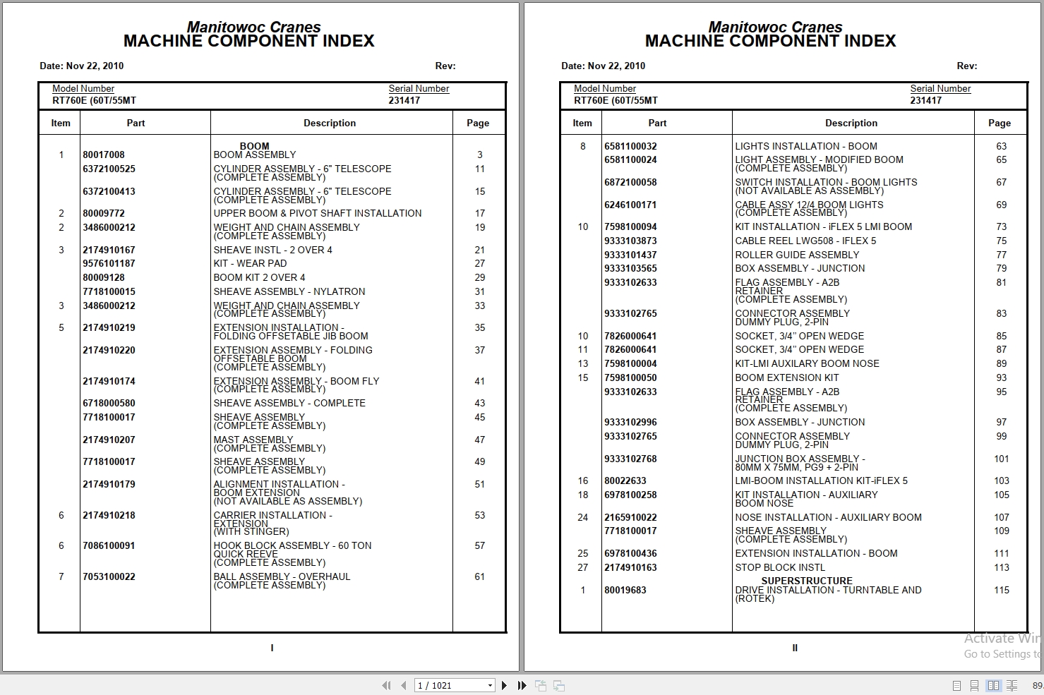 Grove Crane RT760E 231417 Parts Manual 2010 (1)