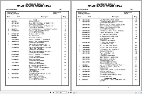 Grove Crane RT760E 231418 Parts Manual 2010 (1)