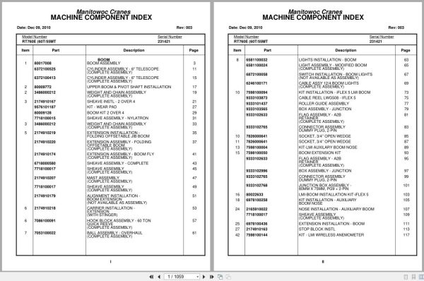 Grove Crane RT760E 231421 Parts Manual 2010 (1)