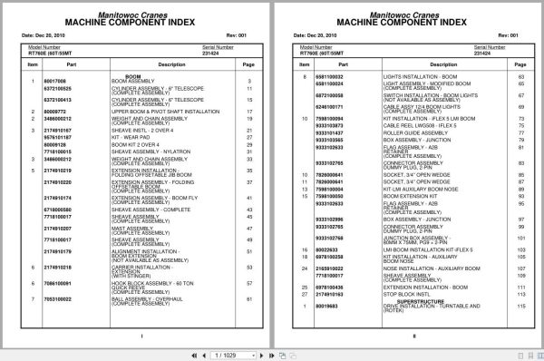 Grove Crane RT760E 231424 Parts Manual 2010 (1)