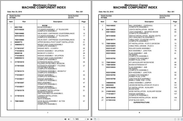 Grove Crane RT760E 231475 Parts Manual 2016 (1)