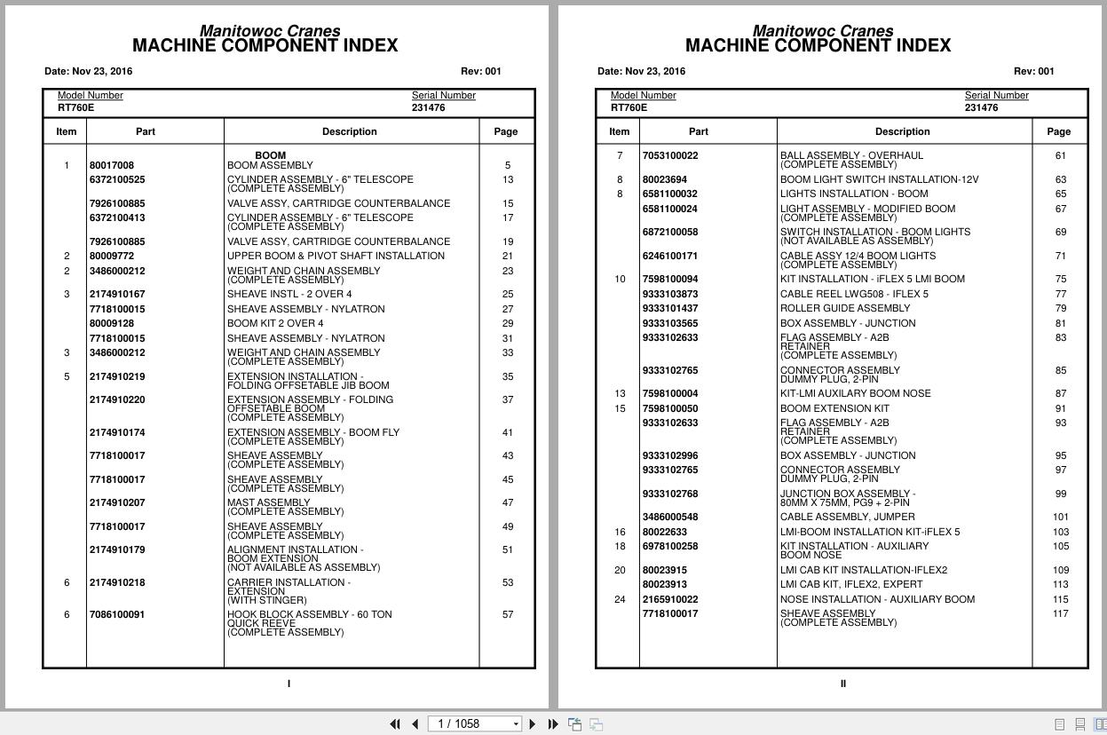 Grove Crane RT760E 231476 Parts Manual 2016 (1)