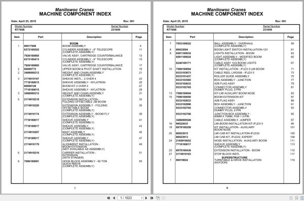 Grove Crane RT760E 231659 Parts Manual 2019 (1)