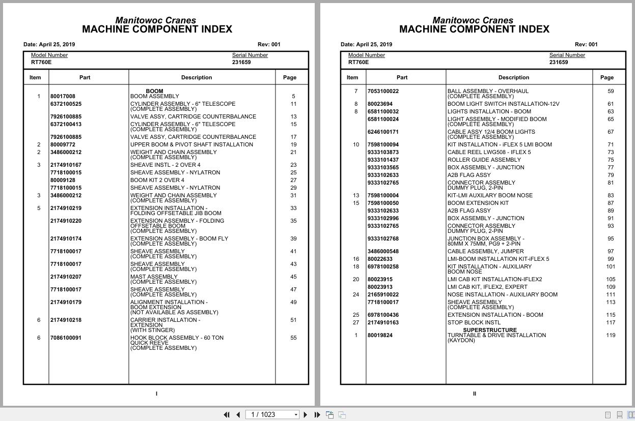Grove Crane RT760E 231659 Parts Manual 2019 (1)