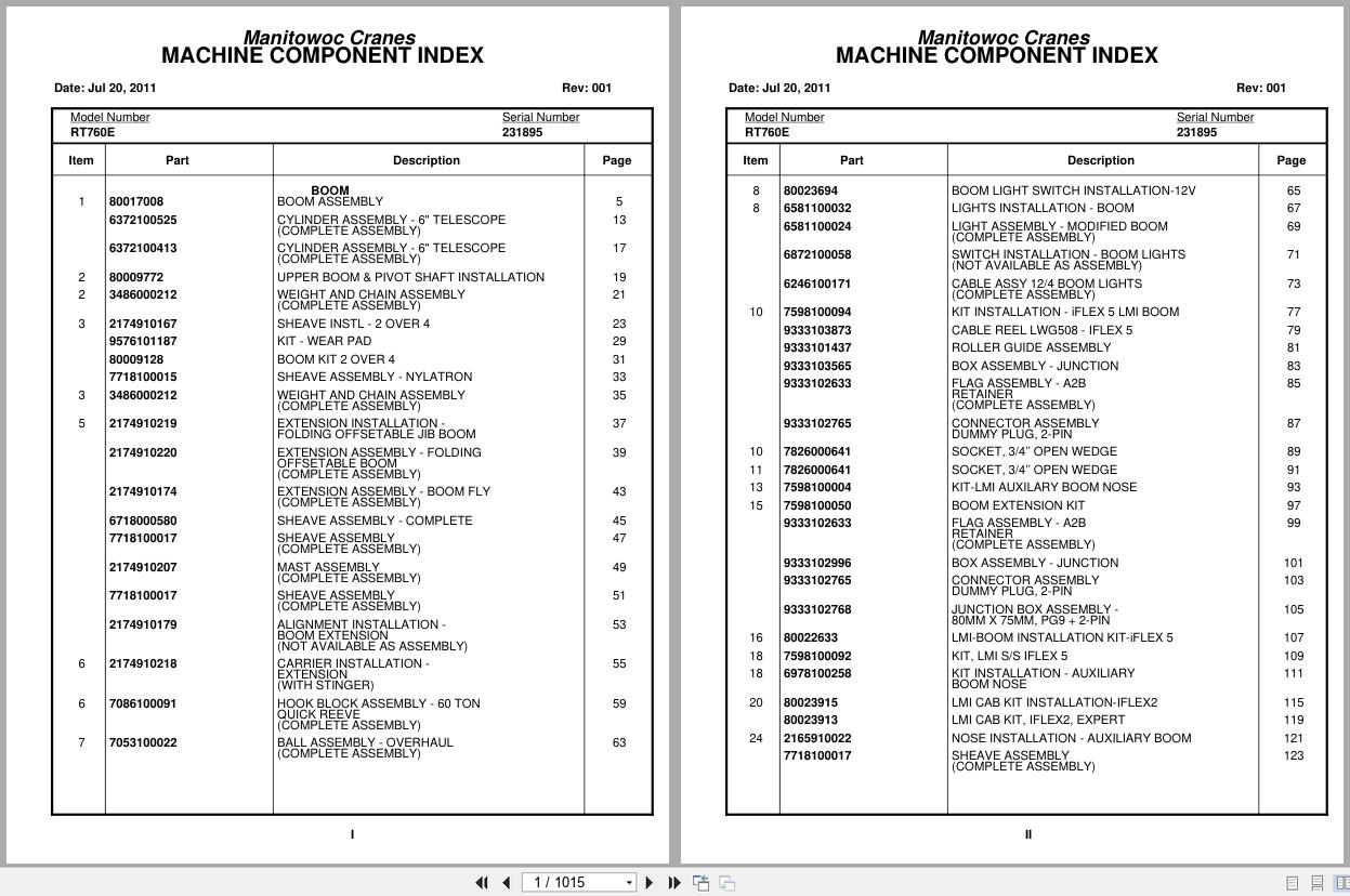 Grove Crane RT760E 231895 Parts Manual 2011 (1)