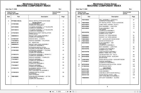 Grove Crane RT760E3 227079 Parts Manual 2008 (1)