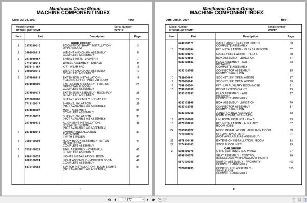 Grove Crane RT760E3 227217 Parts Manual 2007 (1)