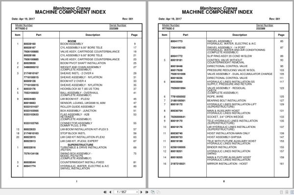 Grove Crane RT765E 2 232389 Parts Manual 2017 (1)