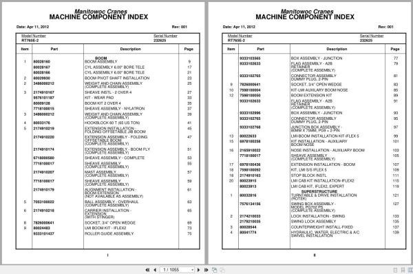 Grove Crane RT765E 2 232625 Parts Manual 2012 (1)
