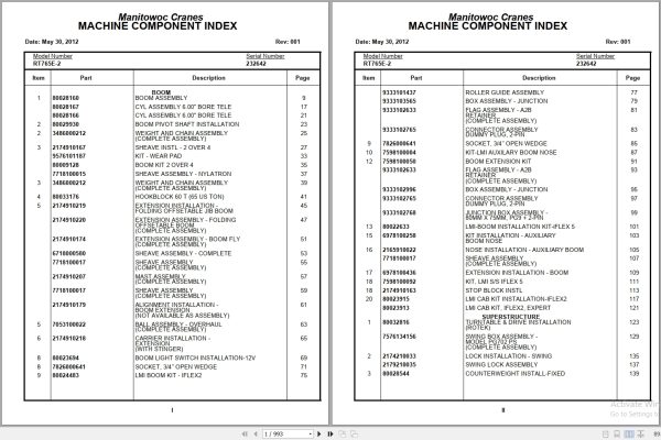 Grove Crane RT765E 2 232642 Parts Manual 2012 (1)