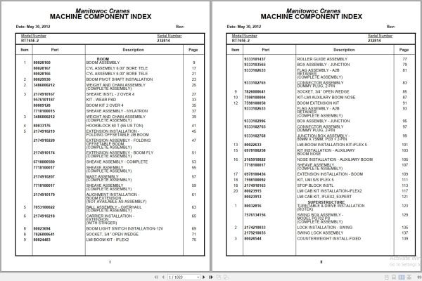 Grove Crane RT765E 2 232814 Parts Manual 2012 (1)