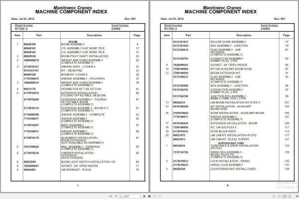 Grove Crane RT765E 2 232902 Parts Manual 2012 (1)