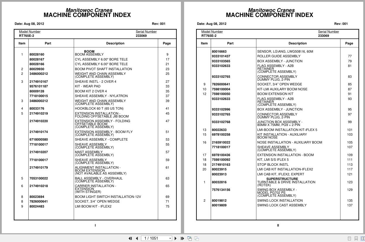 Grove Crane RT765E 2 233069 Parts Manual 2012 (1)