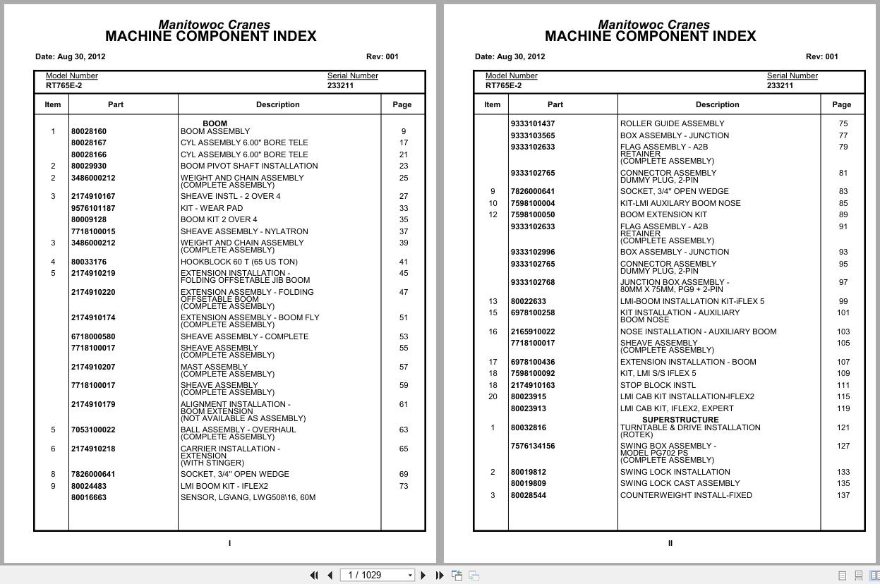 Grove Crane RT765E 2 233211 Parts Manual 2012 (1)