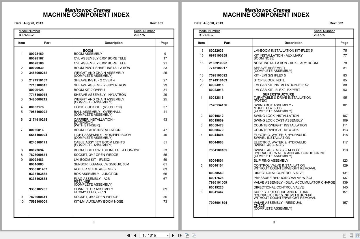 Grove Crane RT765E 2 233775 Parts Manual 2013 (1)
