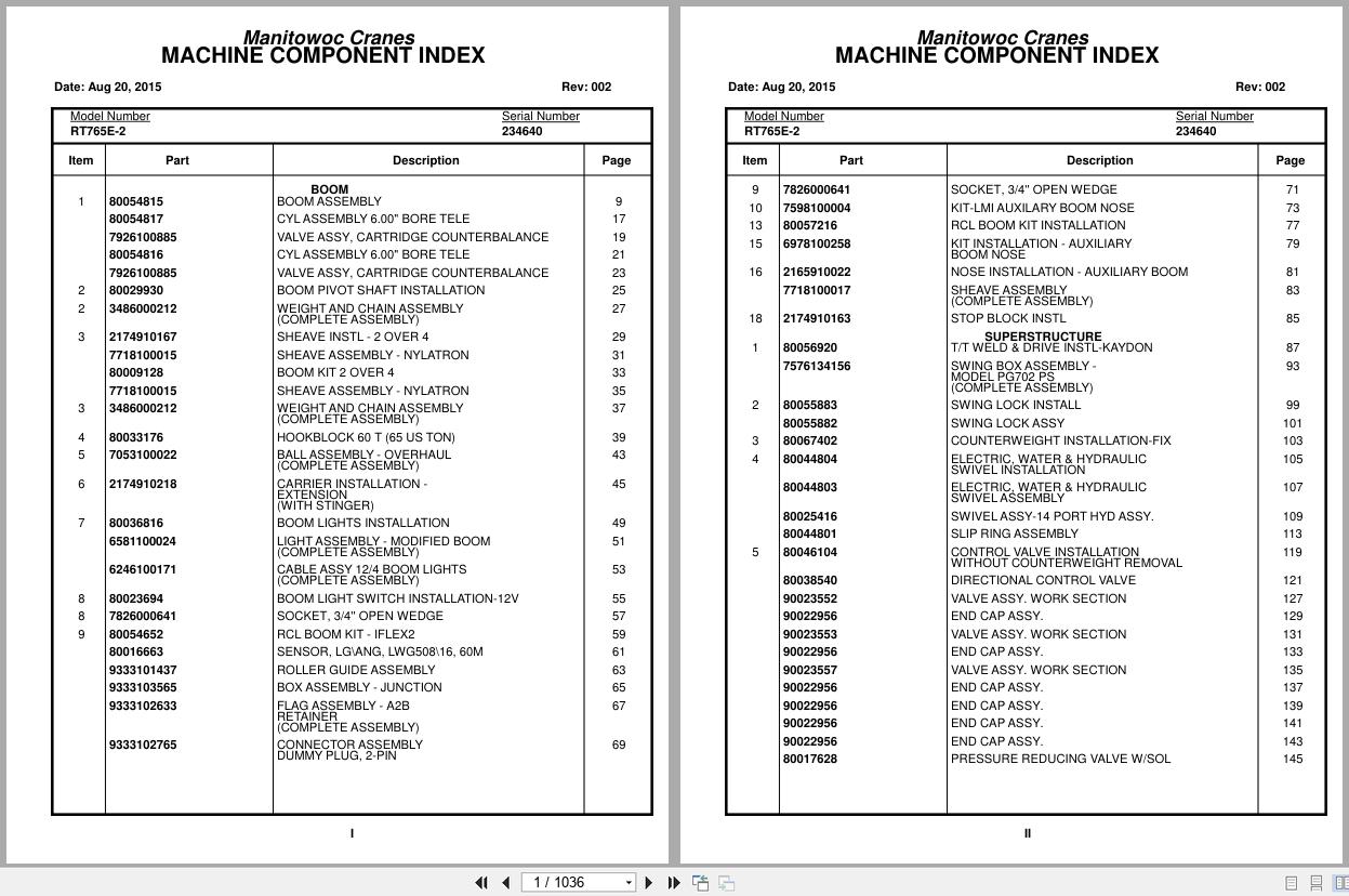 Grove Crane RT765E 2 234640 Parts Manual 2015 (1)