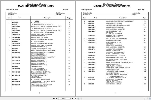 Grove Crane RT765E 2 235454 Parts Manual 2017 (1)