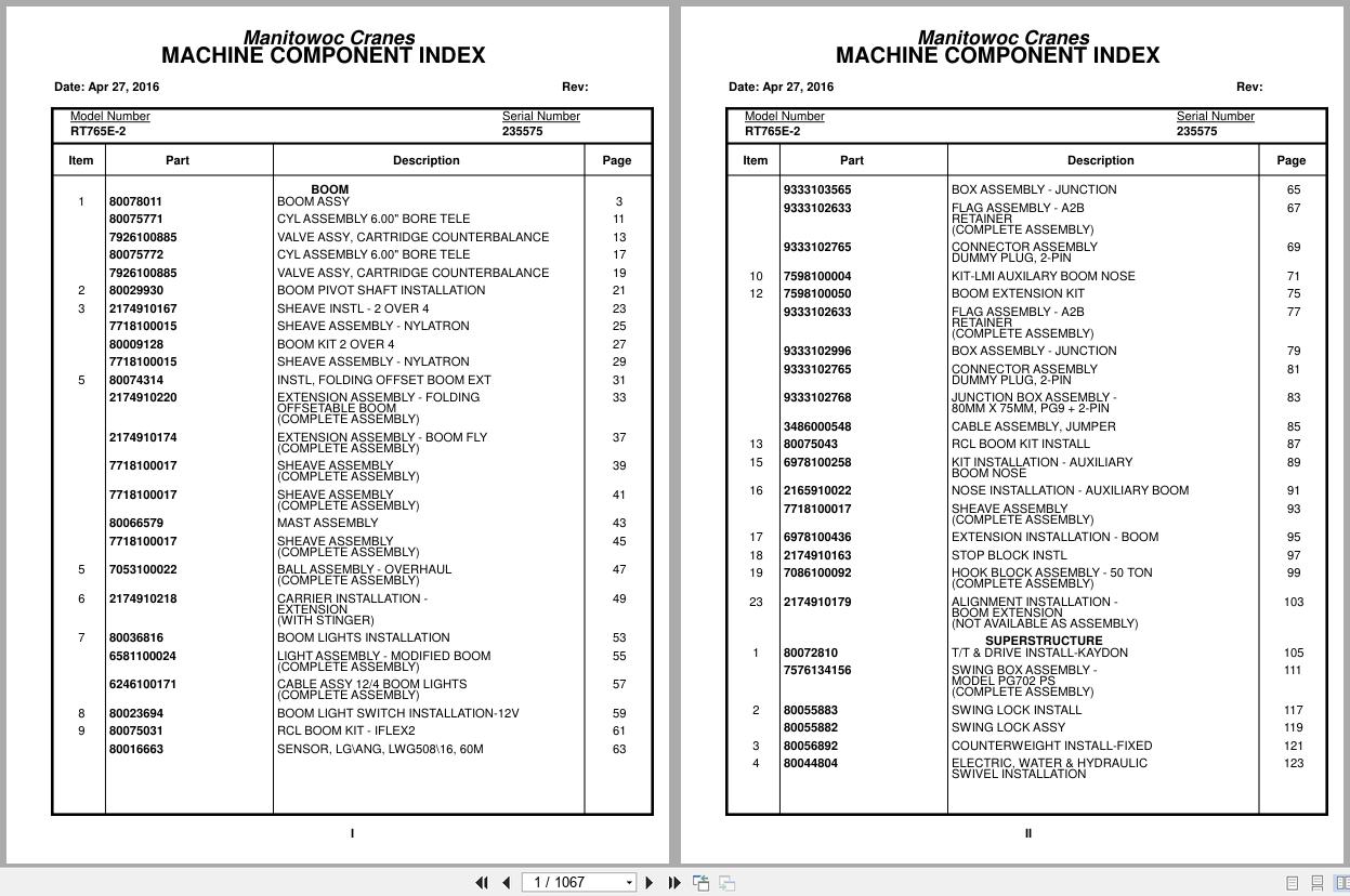 Grove Crane RT765E 2 235575 Parts Manual 2016 (1)