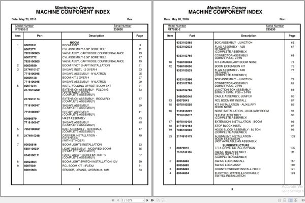 Grove Crane RT765E 2 235630 Parts Manual 2016 (1)