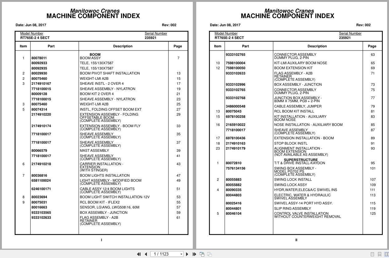 Grove Crane RT765E 2 235921 Parts Manual 2017 (1)
