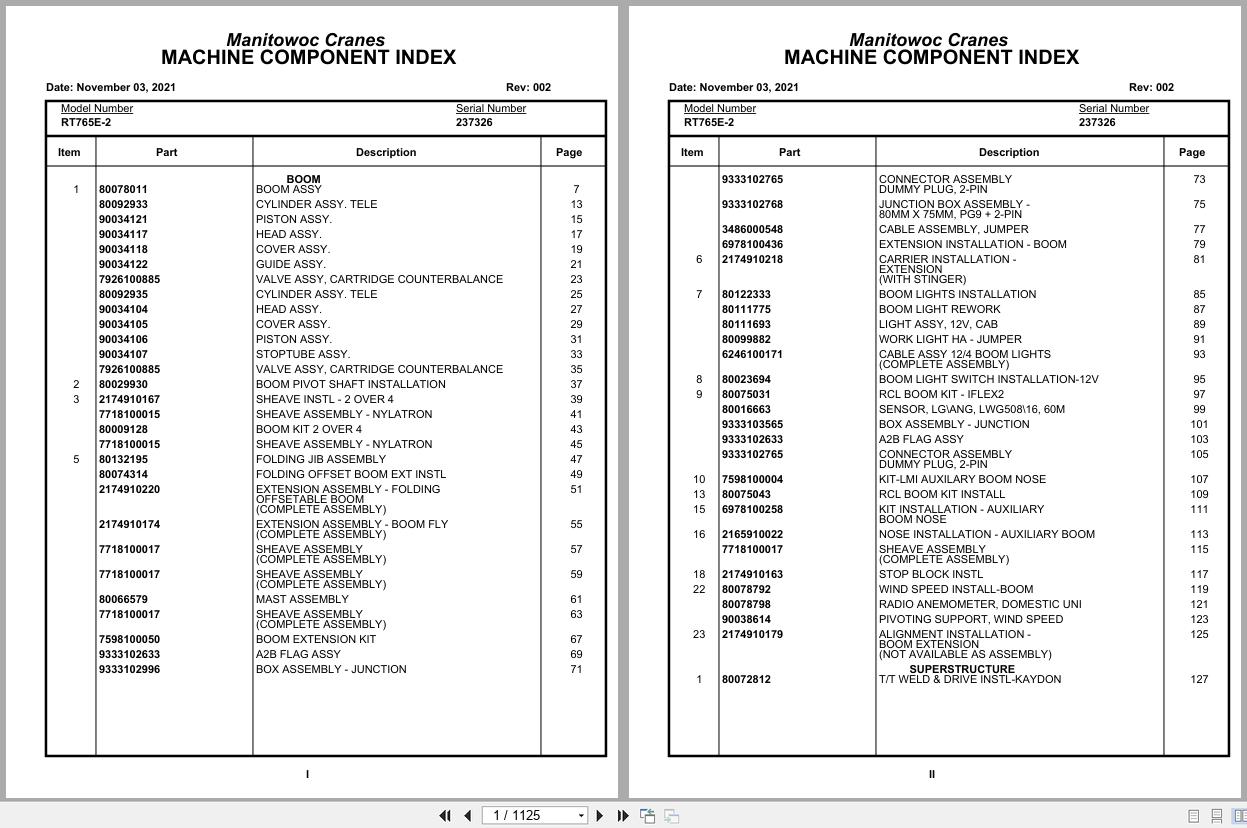 Grove Crane RT765E 2 237326 Parts Manual 2021 (1)