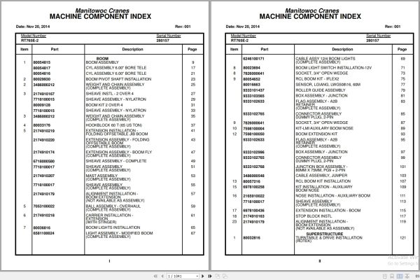 Grove Crane RT765E 2 280157 Parts Manual 2014 (1)