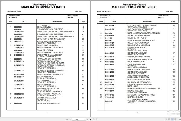Grove Crane RT765E 2 280214 Parts Manual 2015 (1)