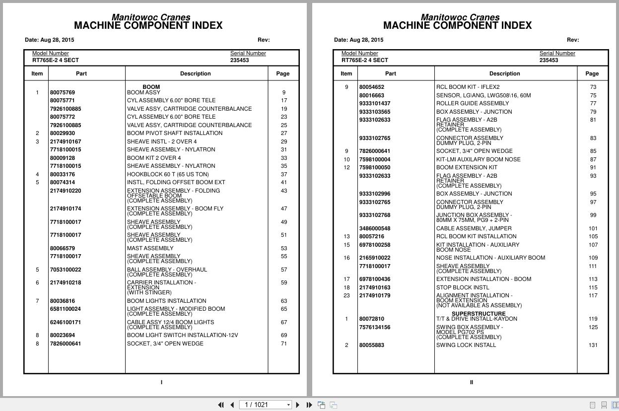 Grove Crane RT765E 2 4 SECT 235453 Parts Manual 2015 (1)