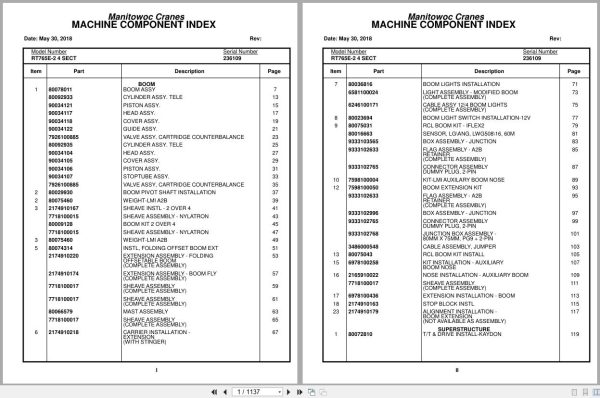 Grove Crane RT765E 2 4 SECT 236109 Parts Manual 2018 (1)