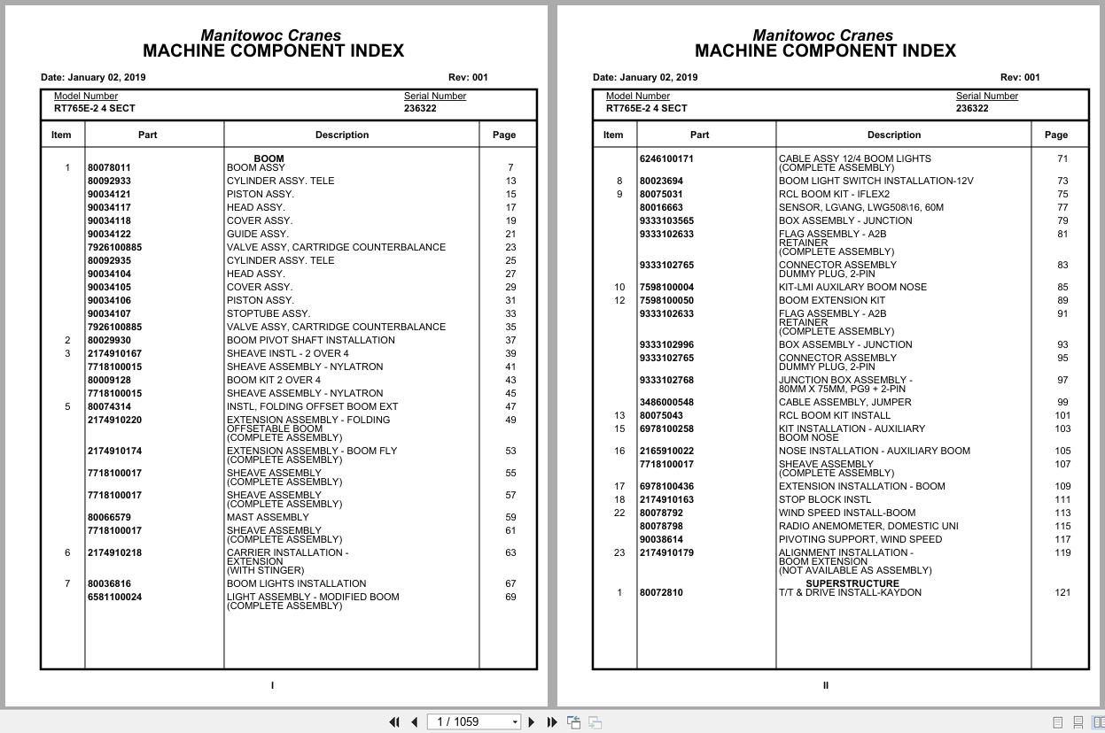 Grove Crane RT765E 2 4 SECT 236322 Parts Manual 2019 (1)