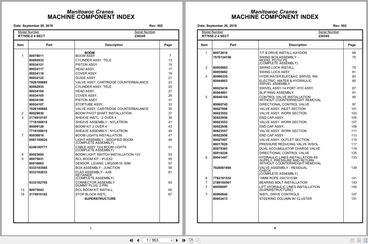 Grove Crane RT765E 2 4 SECT 236345 Parts Manual 2018 (1)